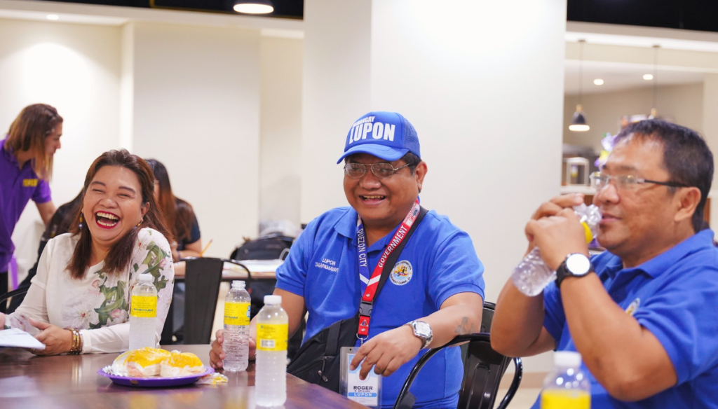 Community members participating in discussions for Barangay Q2A’s development.