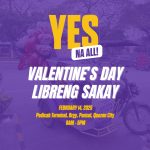Yes Na All Valentine’s Day free pedicab ride poster for Quezon City on February 14, 2025.